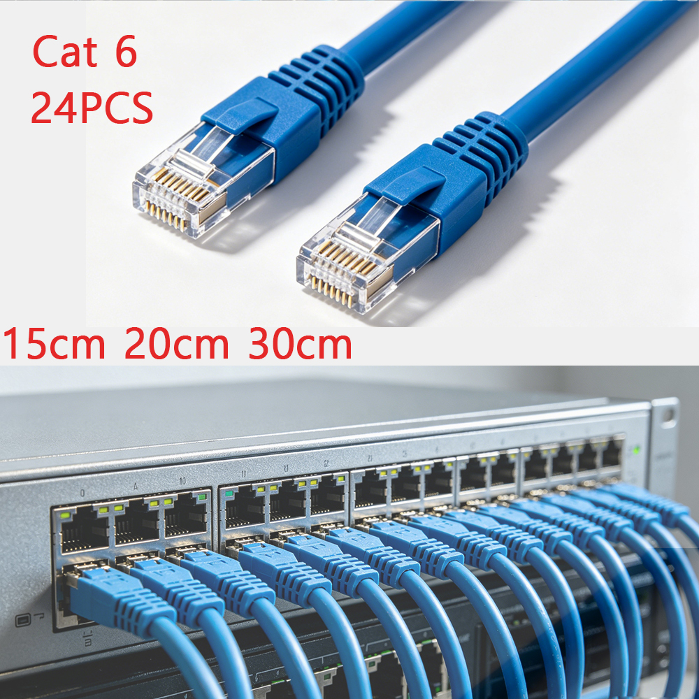 Power Over Ethernet - 24PCS Cat6 RJ45 Short Ethernet Cable