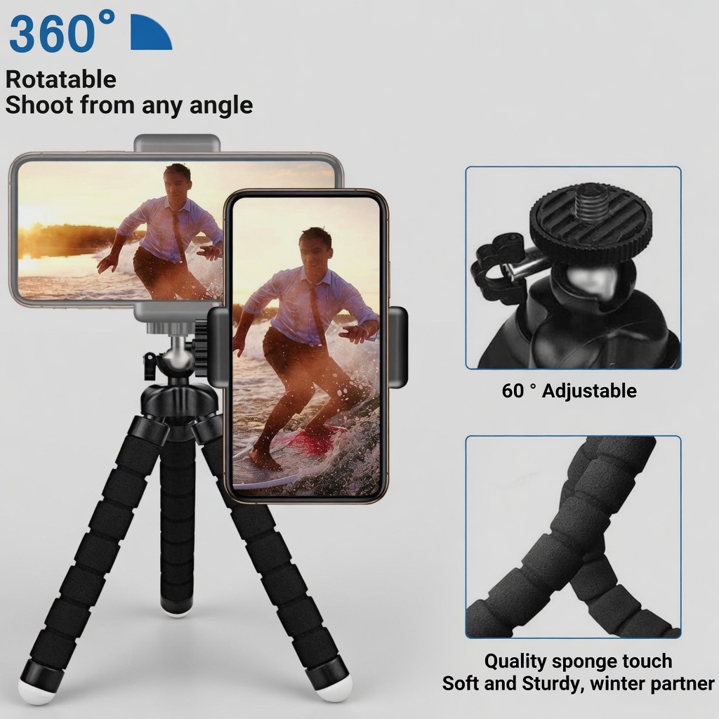 Webcam Stand Clip - Mini Camera Phone Webcam Holder Clip