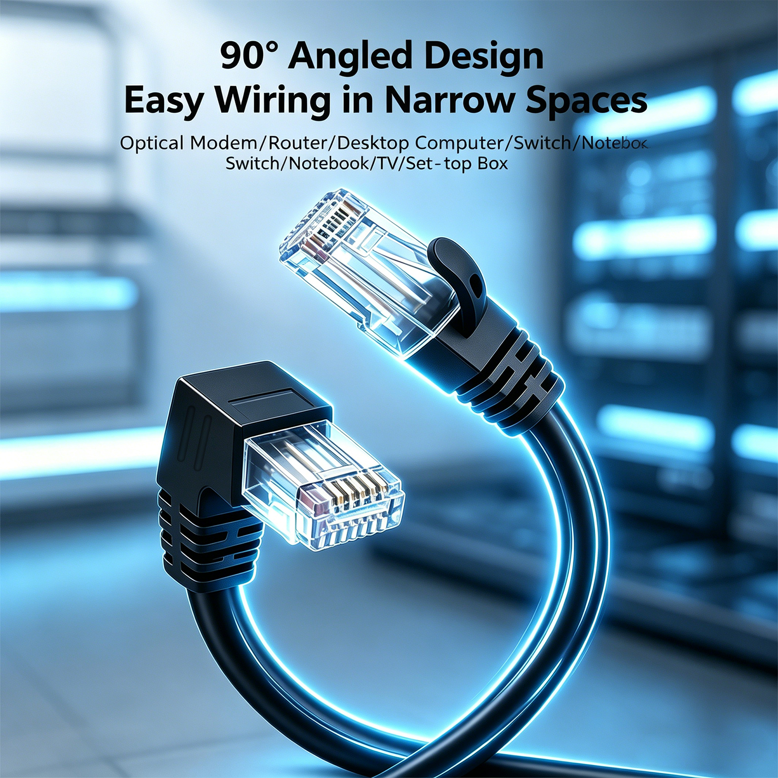 kubie Cat6a RJ45 90 Degree Ang - Power Over Ethernet บทวิจารณ์และราคา