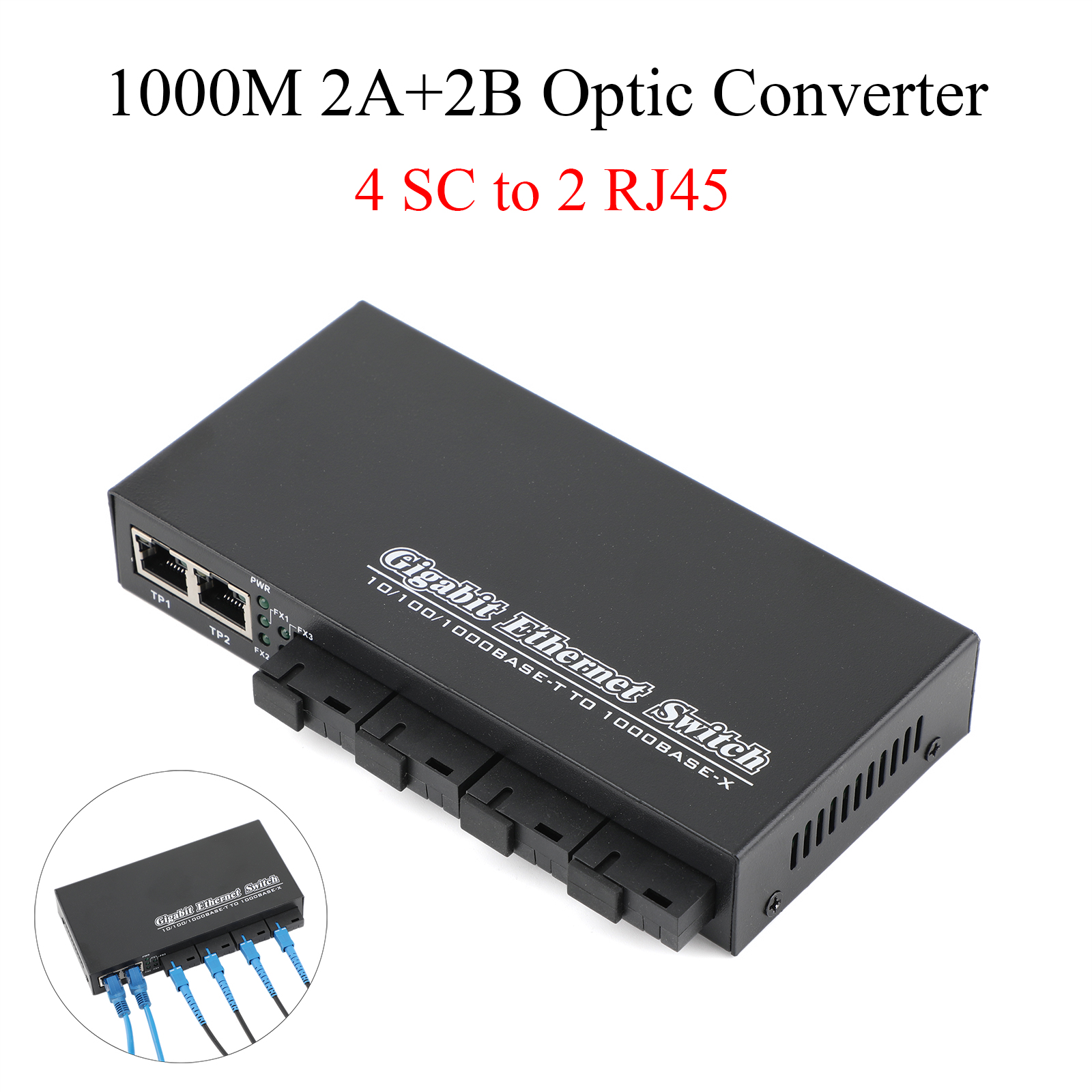 1000M 4 SC to 2 RJ45 Gigabit O - Power Over Ethernet บทวิจารณ์และราคา