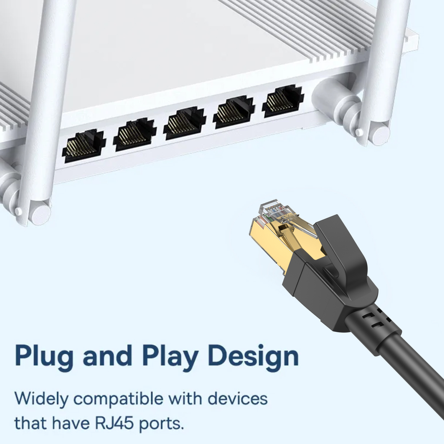 Cat8 Ethernet Cable 2000Mhz CA - Power Over Ethernet บทวิจารณ์และราคา