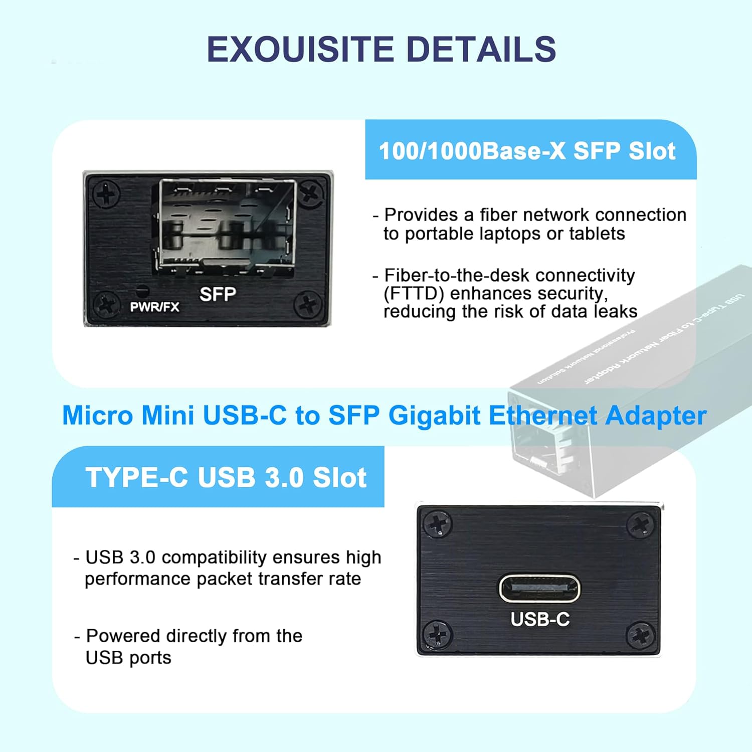USB 3.0 to SFP Gigabit Etherne - Gigabit Network Card บทวิจารณ์และราคา